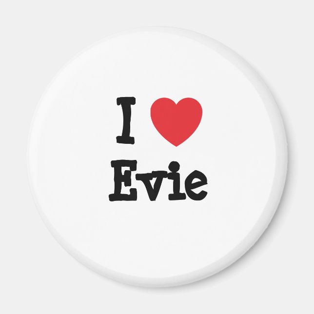 Íman Eu amo Evie Heart T-Shirt (Frente)