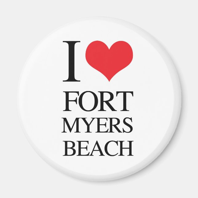 Íman Eu amo Fort Myers Beach (Frente)