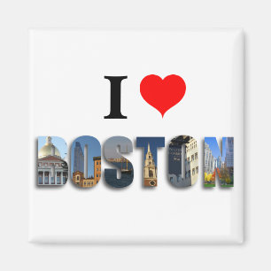 Íman Eu amo fotos da cidade do viagem de Boston