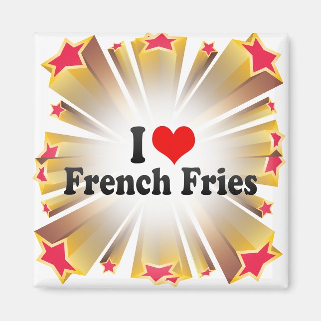 Íman Eu Amo Fries Franceses (Frente)