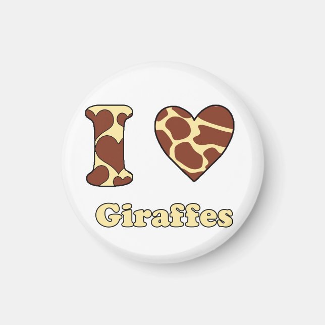 Íman Eu amo Girafas (Frente)