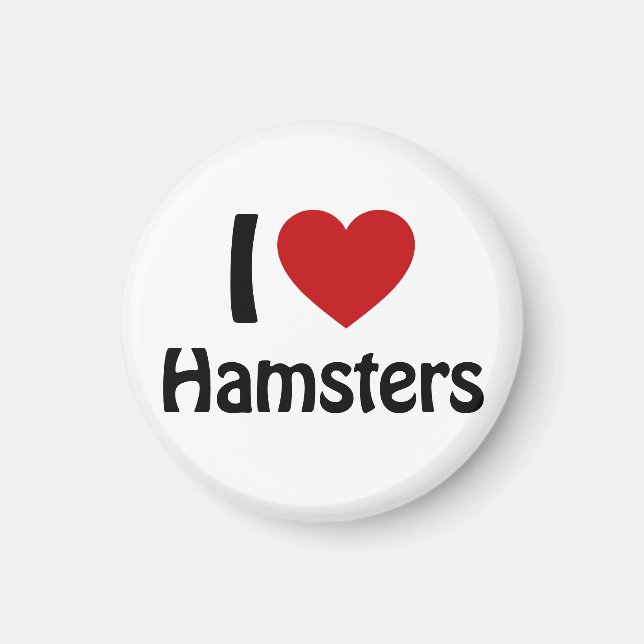 Íman Eu amo Hamsters (Frente)