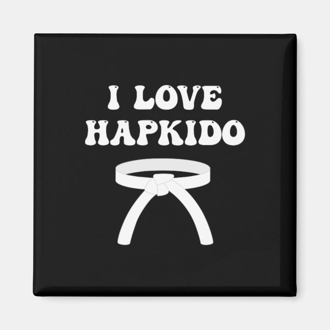 Íman Eu Amo Hapkido Boxe Asiático Jiujitsu Kickboxing L (Frente)