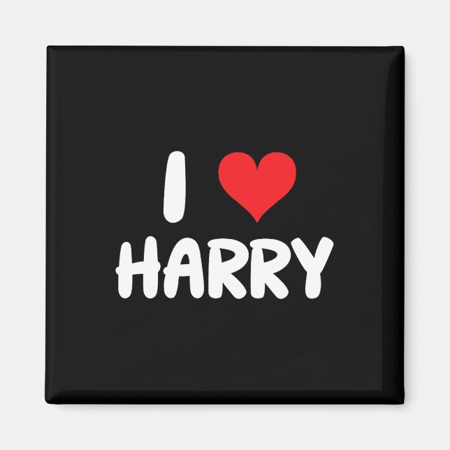 Íman Eu Amo Harry - Coração - Nome  (Frente)