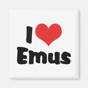 Íman Eu Amo Heart Emus - Emu & Ostrich Lover