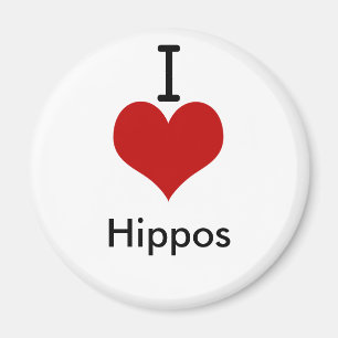Íman Eu amo hipopótamos (do coração)