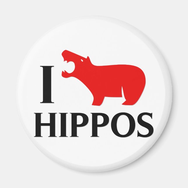Íman Eu Amo Hippos (Frente)