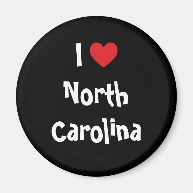 Íman Eu Amo Ímã da Carolina do Norte (Frente)