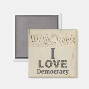 Íman Eu Amo Ímã de Democracia