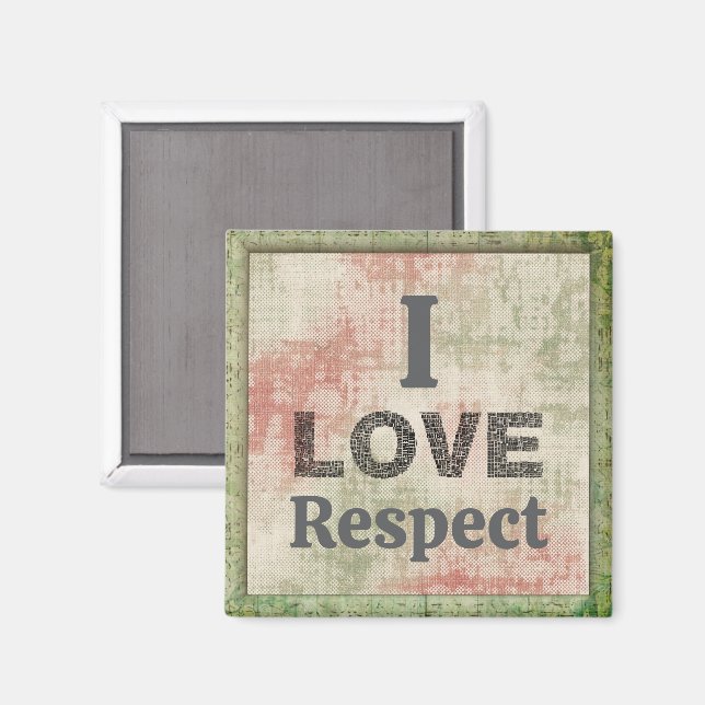 Íman Eu Amo Ímã de Respeito (Front/Back)