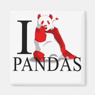 Íman Eu amo ímãs das pandas