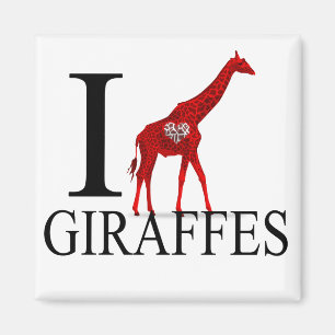 Íman Eu amo ímãs dos girafas