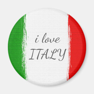 Íman Eu amo Italy.Flag de Italia