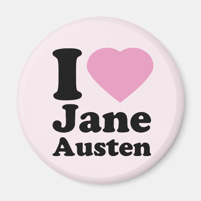 Íman Eu Amo Jane Austen Magnet (Frente)