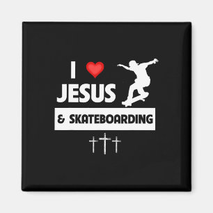 Íman Eu Amo Jesus E Skateboarding Truques De Skate