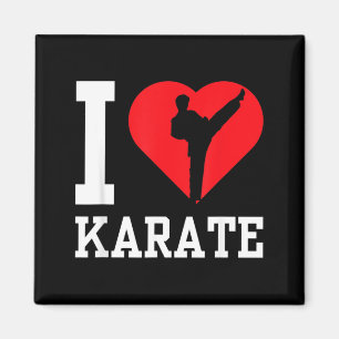 Íman Eu Amo Karate Cinturão Lutador Treinador Artes Mar