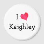 Íman Eu amo Keighley<br><div class="desc">Adoro o design do coração de Keighley. Bonitas ideias de presente de aniversário.</div>