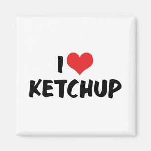 Íman Eu Amo Ketchup Coração - Amante de Catsup