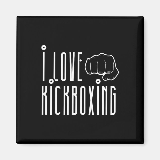 Íman Eu Amo Kickboxing Kickbox Kick Boxing Kickboxer  (Frente)