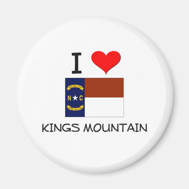 Íman Eu Amo Kings Mountain Carolina do Norte (Frente)