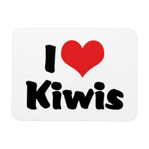 Íman Eu Amo Kiwis do Coração - Amante de Pássaros Kiwi