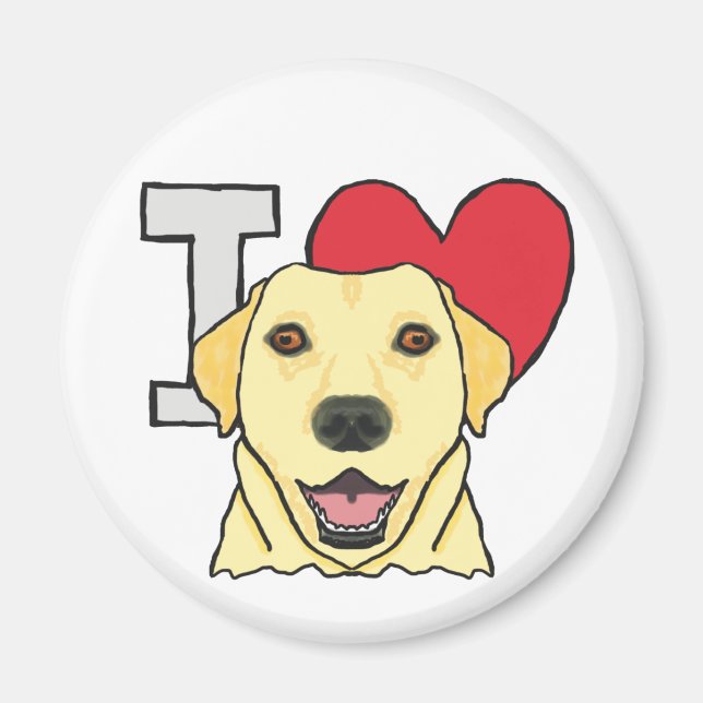 Íman Eu Amo Labradores (Frente)