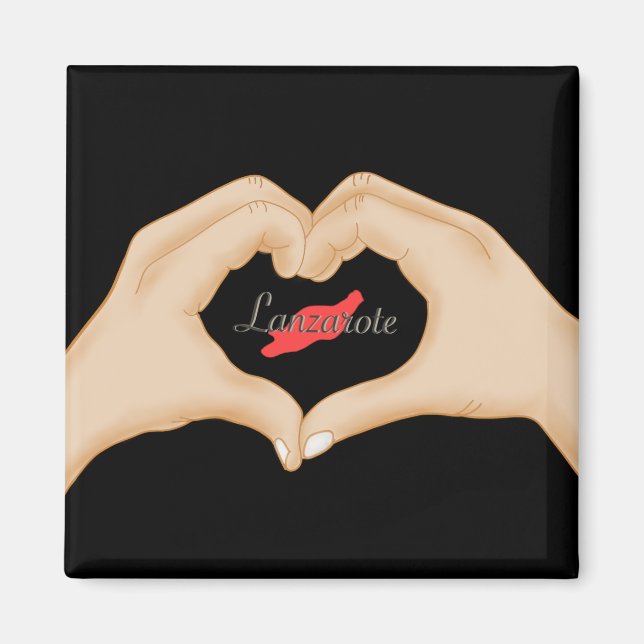 Íman Eu amo Lanzarote Imán (Frente)