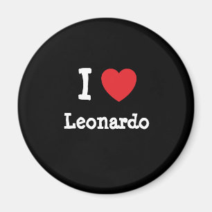 Íman Eu amo Leonardo coração personalizado personaliz