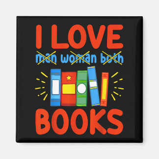 Íman Eu Amo Livros Divertido Presente de Leitor Aroace 