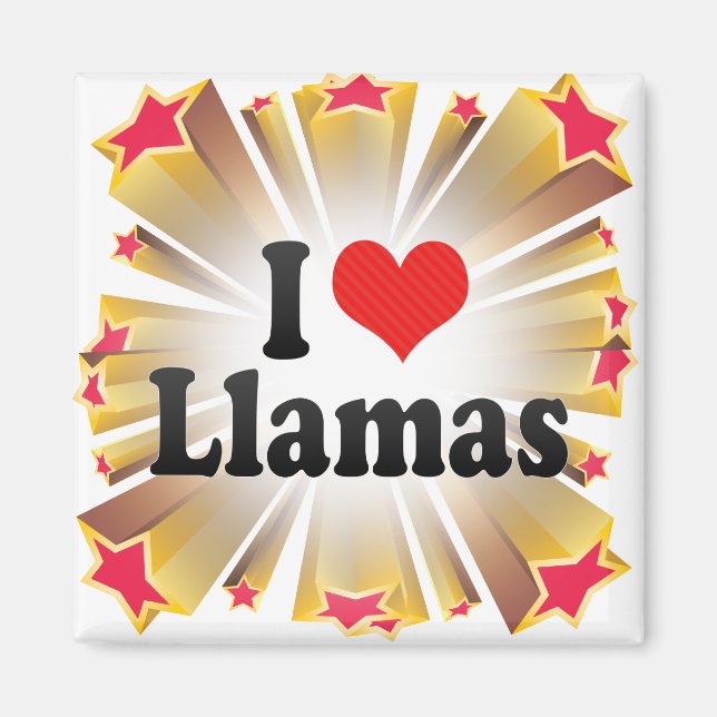 Íman Eu Amo Llamas (Frente)