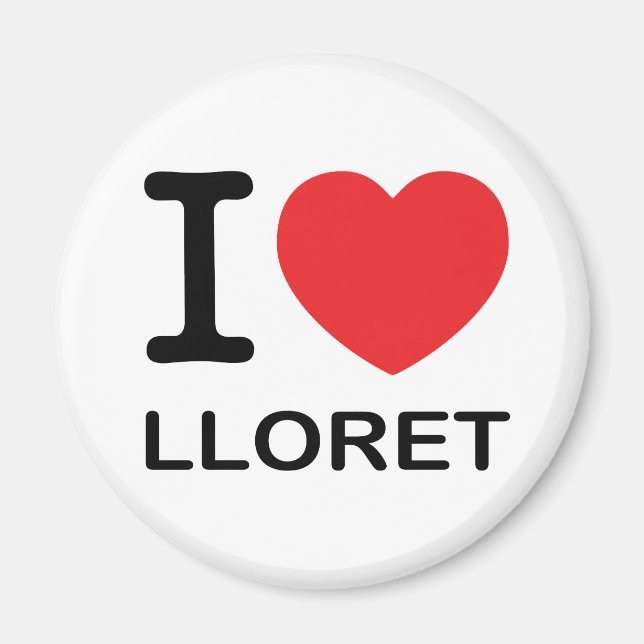 Íman Eu Amo Lloret - Magnet (Frente)