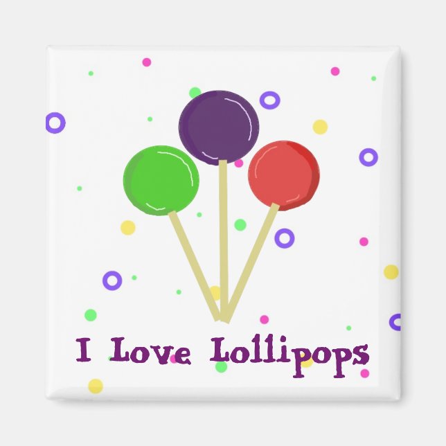 Íman Eu Amo Lollipops (Frente)