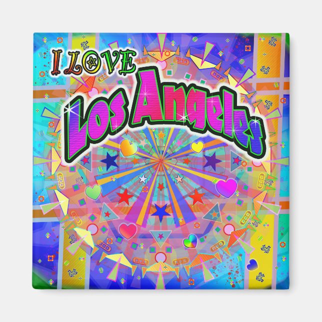 Íman EU AMO Los Angeles Cosmic Unity Magnet (Frente)