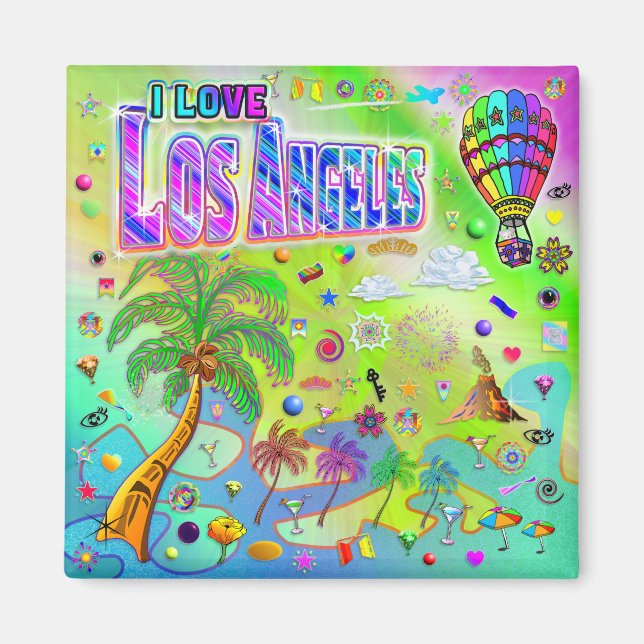 Íman EU AMO Los Angeles Timeless Melody Magnet (Frente)