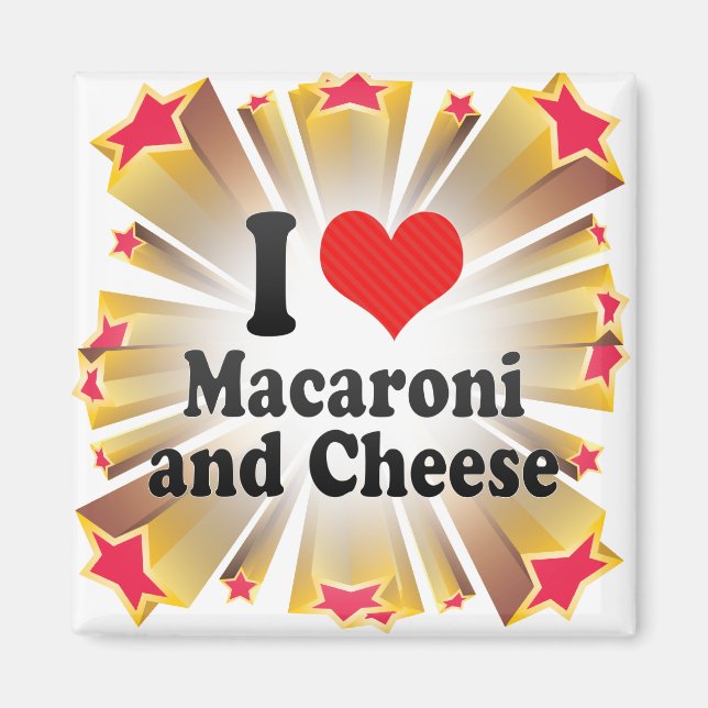 Íman Eu amo macaroni+e queijo (Frente)