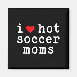Íman Eu Amo Mães de Futebol Quentes Camiseta Divertida