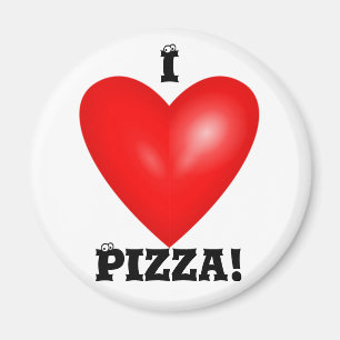 Íman Eu Amo Magnet De Pizza