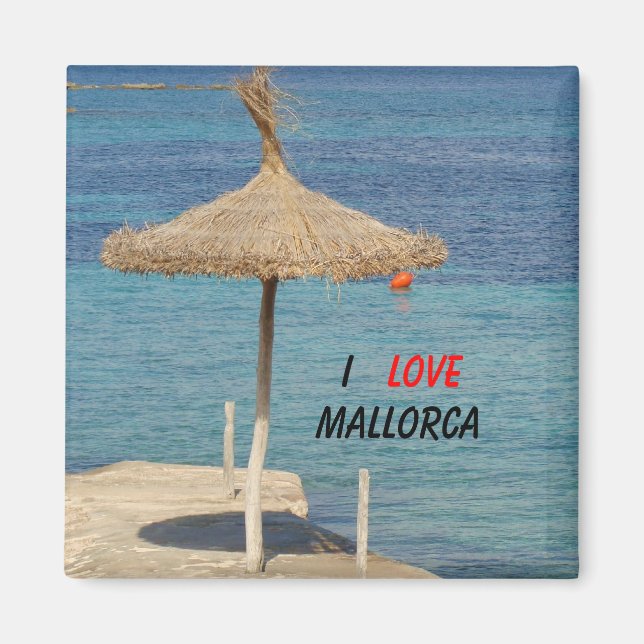 Íman Eu amo Mallorca - Souvenir Magnet (Frente)