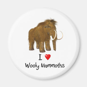 Íman "Eu amo Mammoth lanoso dos Mammoths lanosos"