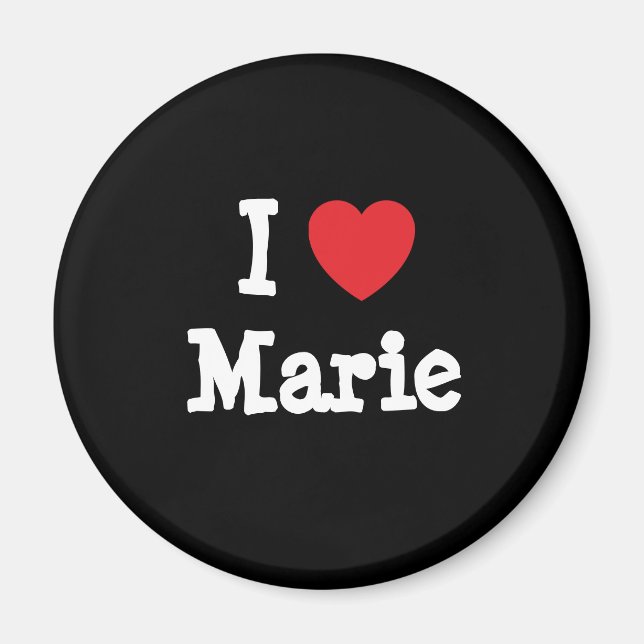 Íman Eu amo Marie Heart T-Shirt (Frente)
