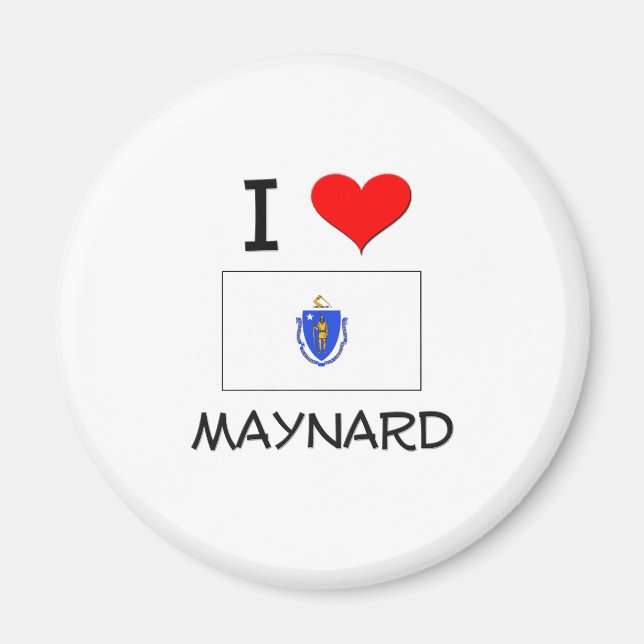 Íman Eu Amo Maynard Massachusetts (Frente)