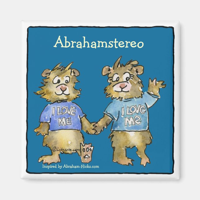 Íman Eu Amo-Me Cartoon Hamsters Bonito Magnet (Frente)