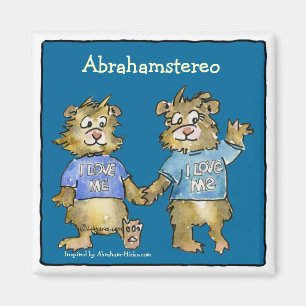 Íman Eu amo-me ímã bonito dos hamster dos desenhos