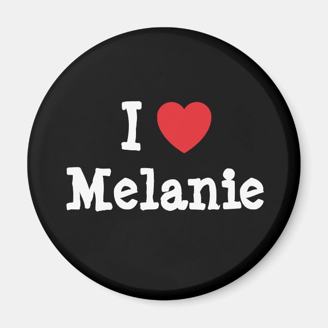 Íman Eu amo Melanie Heart T-Shirt (Frente)