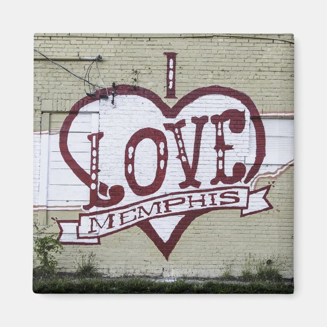 Íman Eu Amo Memphis Grafite Magnet (Frente)