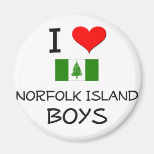 Íman Eu amo meninos da ilha Norfolk
