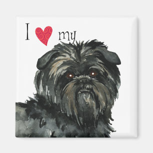 Íman Eu amo meu Affenpinscher