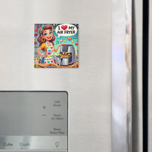 Íman Eu Amo Meu Ar Fryer - Design Cozinhar