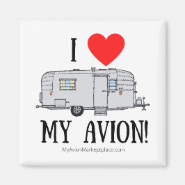 Íman EU AMO meu Avion!-Vintage Fan Front 50-70