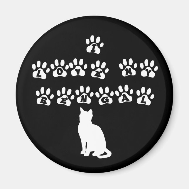 Íman Eu Amo Meu Bengala — Texto Branco (Frente)